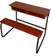 700-232 double infant desk with bench